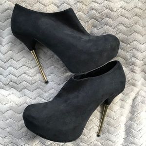 Suede Heeled Booties